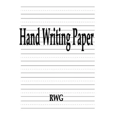Hand Writing Paper: 100 Pages 8.5" X 11"