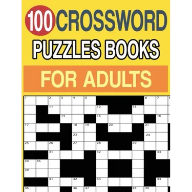 100 Crossword Puzzles Books for Adults: Crossword Puzzle Book for Adults and Seniors Large Print