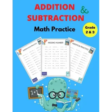 Addition and Subtraction Math Practice Grade 2&3: Math Game Book with Subtracting and Adding Double Digits
