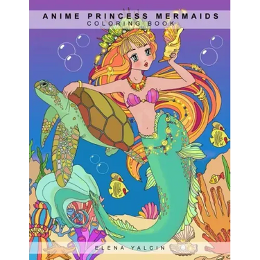 Coloring book ANIME Princess Mermaids