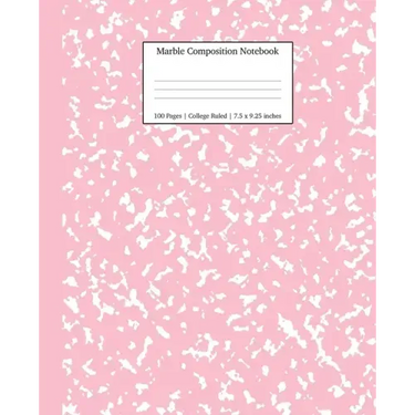 Marble Composition Notebook College Ruled: Pink Marble Notebooks, School Supplies, Notebooks for School