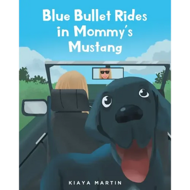 Blue Bullet Rides in Mommy's Mustang