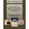 Louis Finkelstein Et Al., Petitioners, V. New York. U.S. Supreme Court Transcript of Record with Supporting Pleadings