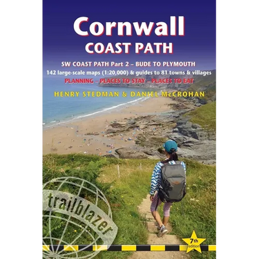 Cornwall Coast Path: British Walking Guide: SW Coast Path Part 2 - Bude to Plymouth Includes 142 Large-Scale Walking Maps (1:20,000) & Guides to 81 To