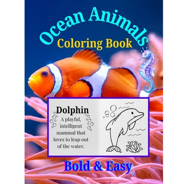 Ocean Animals Coloring Book for Kids 35 Unique Sea Creatures to Learn & Color Fun Educational Marine Life Activity Book by Jesintha Bhaskaran (8.5 x 1