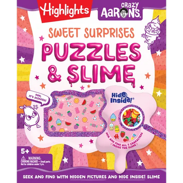 Sweet Surprises Puzzles & Slime: Hidden Pictures Puzzle Book and Non-Toxic Slime Kit with Scented Slime and Slime Mix-Ins for Kids 5 and Up