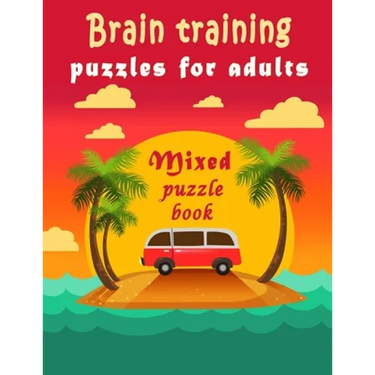 Brain training: Puzzle Activity Book for Adults, 240+ Large Print Mixed Puzzles - Word search, Sudoku, Cryptograms, Word Scramble to I