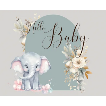 Hello Baby, Baby Shower hardback Guest Book (landscape)