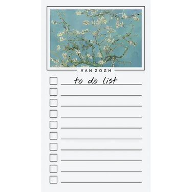 To Do List Notepad: Van Gogh Paintings, Checklist, Task Planner for Grocery Shopping, Planning, Organizing