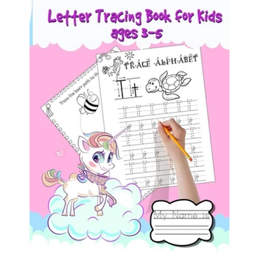 letter Tracing Book for Kids Ages 3-5: Shapes, numbers and letter tracing book for preschoolers. Over 120 pages. From easy to difficult fun tracing ac