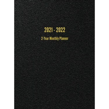 2021 - 2022 2-Year Monthly Planner: 24-Month Calendar (Black)