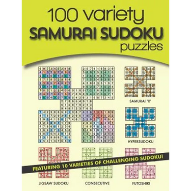 100 Variety Samurai Sudoku Puzzles: 10 varieties of challenging sudoku