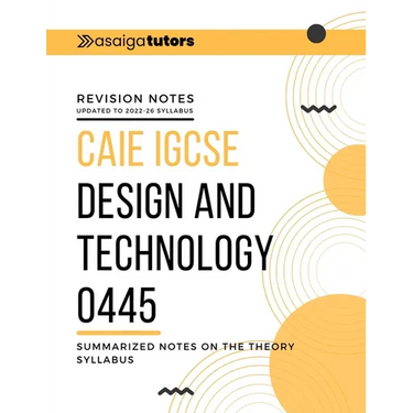 Design and Technology - Resistant Materials: Student Revision Notes - Cambridge - IGCSE