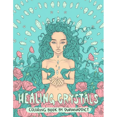 Healing Crystals Coloring Book