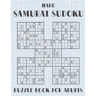 Samurai Sudoku Puzzle Book for Adults - Hard: 500 Difficult Sudoku Puzzles Overlapping into 100 Samurai Style