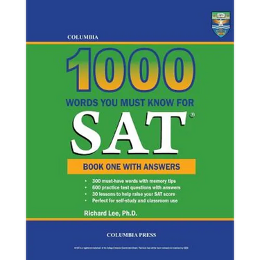 Columbia 1000 Words You Must Know for SAT: Book One with Answers