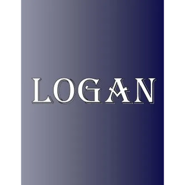 Logan: 100 Pages 8.5" X 11" Personalized Name on Notebook College Ruled Line Paper