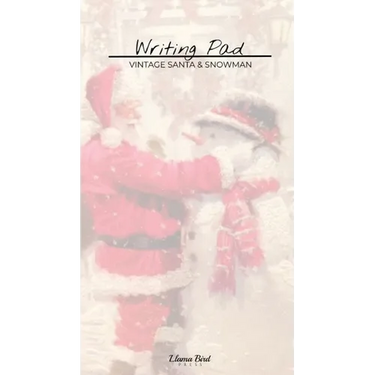 Vintage Santa & Snowman Writing Pad: Christmas Stationery Notes Memo Book for Home Office School Desk