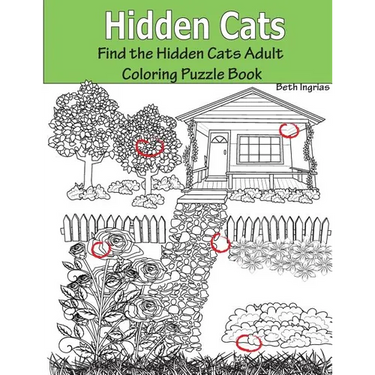 Hidden Cats: Find the Hidden Cats Adult Coloring Puzzle Book
