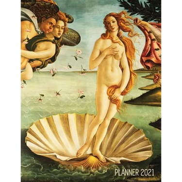 Birth of Venus Daily Planner 2021: Sandro Botticelli Artsy Year Agenda: January - December 12 Months Artistic Italian Renaissance Painting Pretty Dail