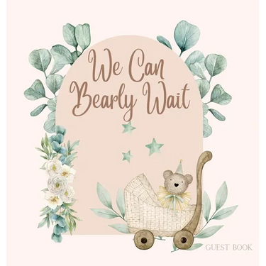 Bear Baby Shower Guest Book (hardback)