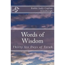 Words of Wisdom: Thirty Six Days of Torah
