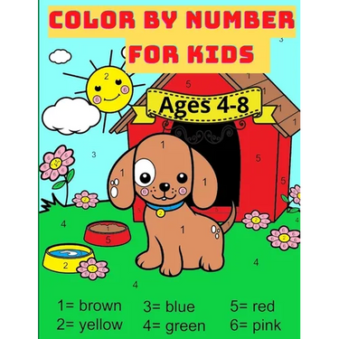 Color By Number For Kids Ages 4-8: Great Activity Book with Animals with 59 Beautiful designs. Perfect gift for boys and girls who loves coloring