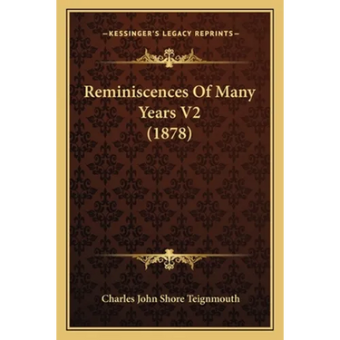 Reminiscences Of Many Years V2 (1878)