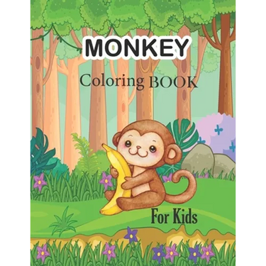 Monkey Coloring Book For Kids: jungle animal book, monkey coloring book
