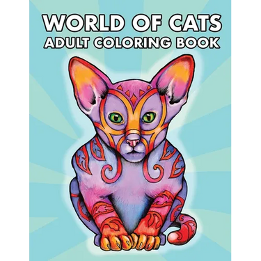 World of Cats: Adult Coloring Book