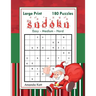 Large Print Sudoku - Christmas Edition - 180 Easy to Hard Puzzles: Large Print Sudoku Book for Adults - Book 1