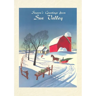 Vintage Lined Notebook Season's Greetings from Sun Valley