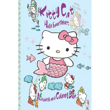 Kitty Cat Activity and Coloring Book: Hello sweetheart, coloring, Word Search, (Kids Activity Book)
