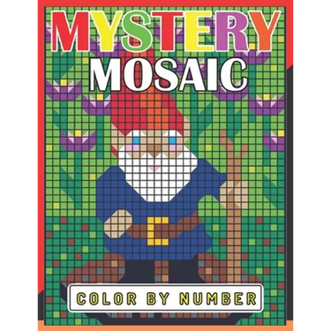 New Large Print Mystery Mosaics Color By Number: Pixel Art For Adults & Kids, Fun 50 Coloring Pages for Stress Relief & Relaxation, Gift Ideas.