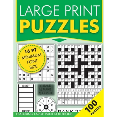 Large Print Puzzles: Featuring large print solutions