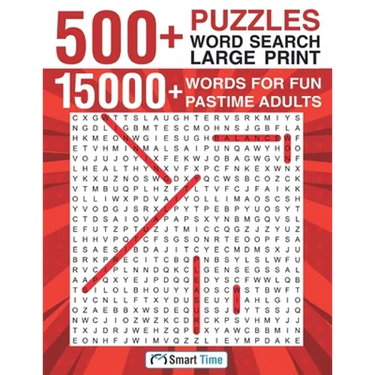 500+ Puzzles Word Search Large Print: 15000+ Words for Fun Pastime Adults