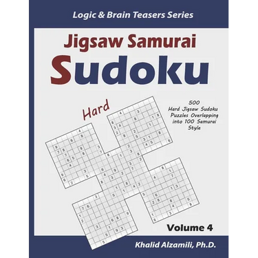 Jigsaw Samurai Sudoku: 500 Hard Jigsaw Sudoku Puzzles Overlapping into 100 Samurai Style