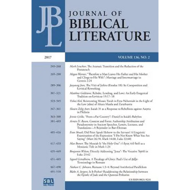 Journal of Biblical Literature 136.2 (2017)