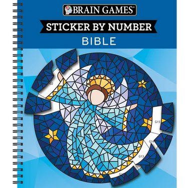 Brain Games - Sticker by Number: Bible (28 Images to Sticker)