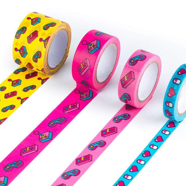 Power Up Decorative Washi Tape in Set of 4 | 90's by The Bullish Store
