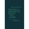 Statistical Theories of Mental Test Scores