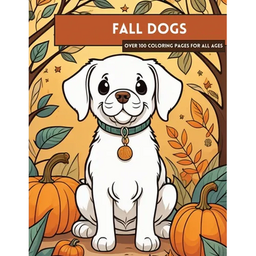 Fall Puppies Coloring Book