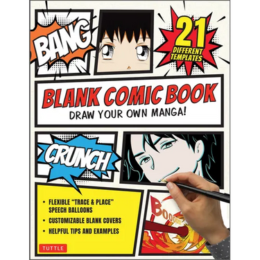 Blank Comic Book: Draw Your Own Manga! (84 Blank Pages of 21 Different Templates)