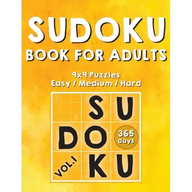 Sudoku Books For Adults: 365 Days Of Sudoku Book - Activity Book For Adults (Sudoku Puzzle Books) Volume.1: Sudoku Puzzle Book
