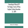 Genealogical Record Of The Hodges Family Of New England, Ending December 31, 1894