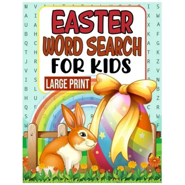 Easter Word Search for Kids LARGE PRINT: 40 Easter Easy Word Search Puzzle Books for Kids Intermediate Level (Word Find Book for Kids)