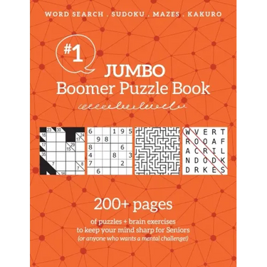Jumbo Boomer Puzzle Book #1: 200+ pages of puzzles & brain exercises to keep your mind sharp for Seniors