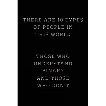 There are 10 Types of People in this World: Those Who Understand Binary and Those Who Don't; Funny I.T. Computer Tech Humor
