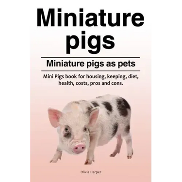 Miniature pigs. Miniature pigs as pets. Mini Pigs book for housing, keeping, diet, health, costs, pros and cons.