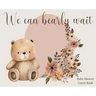 We Can Bearly Wait, Baby Shower hardback Guest Book (landscape)